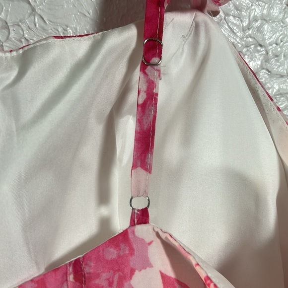 Revelry Poppy Chiffon Ruffle Tier Dress Lace Up Back Zipper Ruffle Straps Dress - Picture 9 of 16